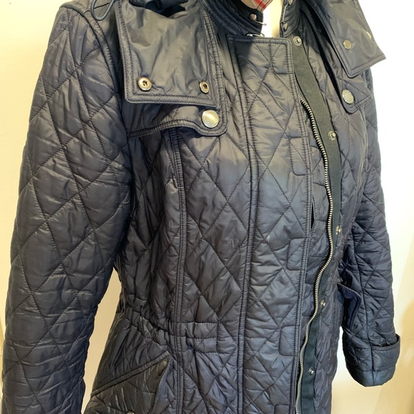 burberry black dancourt quilted hooded winter jacket coat